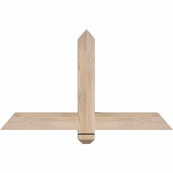 Ekena Millwork Eugene Smooth Timber Gable Bracket, Douglas Fir, 36"W x 21"H x 3 1/2"D x 3 1/2"F, 14/12 Pitch GBW036X21X0404EUG00SDF - main